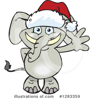 Royalty-Free (RF) Elephant Clipart Illustration by Dennis Holmes Designs - Stock Sample #1283359