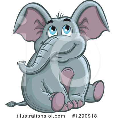 Royalty-Free (RF) Elephant Clipart Illustration by Vector Tradition SM - Stock Sample #1290918