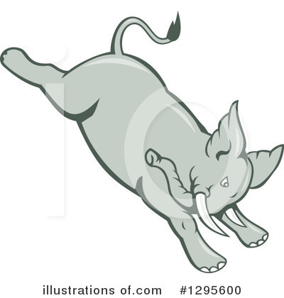 Royalty-Free (RF) Elephant Clipart Illustration by patrimonio - Stock Sample #1295600