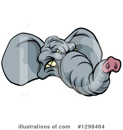 Royalty-Free (RF) Elephant Clipart Illustration by AtStockIllustration - Stock Sample #1298464