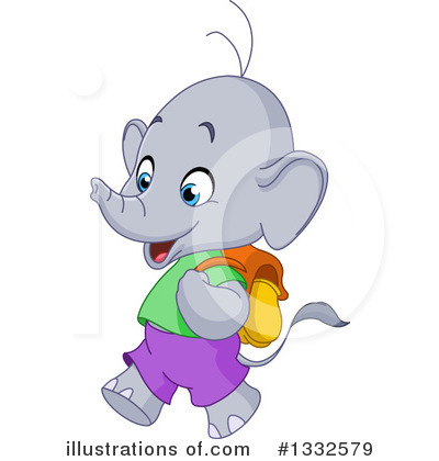 Royalty-Free (RF) Elephant Clipart Illustration by yayayoyo - Stock Sample #1332579