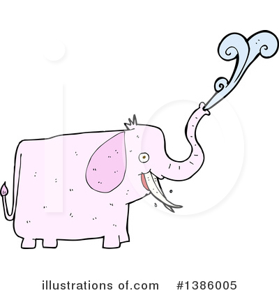 Pink Elephant Clipart #1386005 by lineartestpilot
