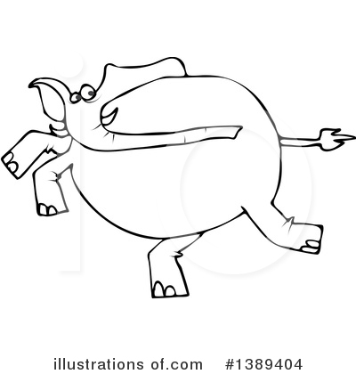 Royalty-Free (RF) Elephant Clipart Illustration by djart - Stock Sample #1389404