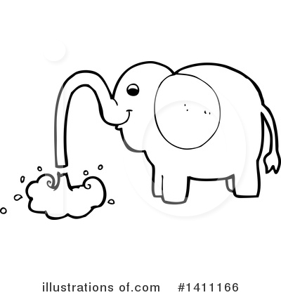 Royalty-Free (RF) Elephant Clipart Illustration by lineartestpilot - Stock Sample #1411166