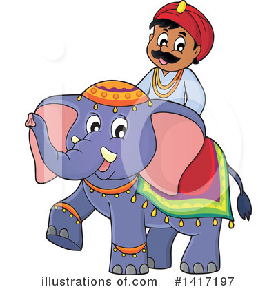 Royalty-Free (RF) Elephant Clipart Illustration by visekart - Stock Sample #1417197