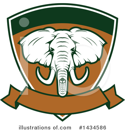 Royalty-Free (RF) Elephant Clipart Illustration by Vector Tradition SM - Stock Sample #1434586