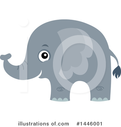 Royalty-Free (RF) Elephant Clipart Illustration by visekart - Stock Sample #1446001