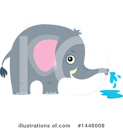 Royalty-Free (RF) Elephant Clipart Illustration by visekart - Stock Sample #1446008