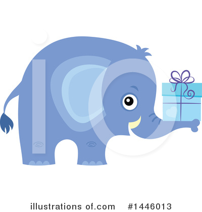 Royalty-Free (RF) Elephant Clipart Illustration by visekart - Stock Sample #1446013