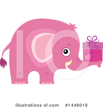 Royalty-Free (RF) Elephant Clipart Illustration by visekart - Stock Sample #1446018