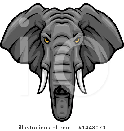Royalty-Free (RF) Elephant Clipart Illustration by Vector Tradition SM - Stock Sample #1448070