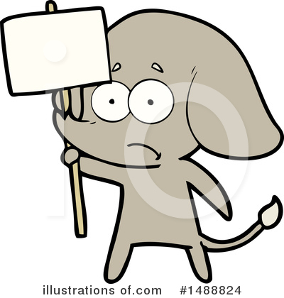 Royalty-Free (RF) Elephant Clipart Illustration by lineartestpilot - Stock Sample #1488824