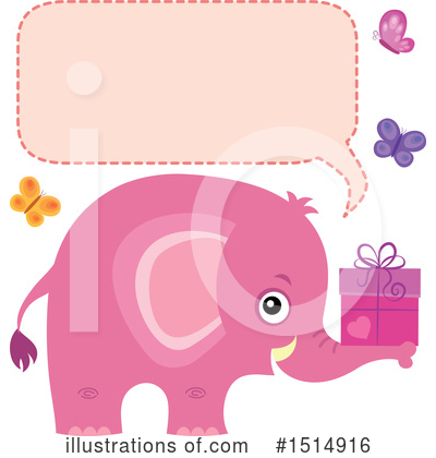 Royalty-Free (RF) Elephant Clipart Illustration by visekart - Stock Sample #1514916