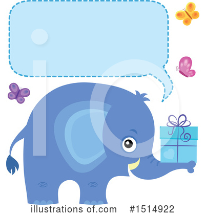 Royalty-Free (RF) Elephant Clipart Illustration by visekart - Stock Sample #1514922