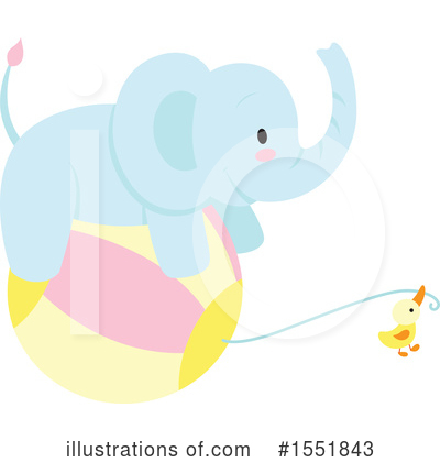 Royalty-Free (RF) Elephant Clipart Illustration by Cherie Reve - Stock Sample #1551843