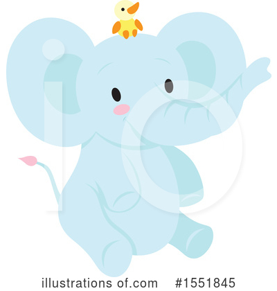 Royalty-Free (RF) Elephant Clipart Illustration by Cherie Reve - Stock Sample #1551845