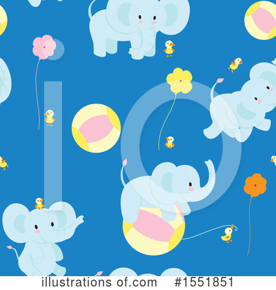 Royalty-Free (RF) Elephant Clipart Illustration by Cherie Reve - Stock Sample #1551851
