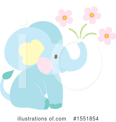 Royalty-Free (RF) Elephant Clipart Illustration by Cherie Reve - Stock Sample #1551854