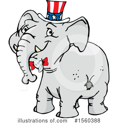 Royalty-Free (RF) Elephant Clipart Illustration by Dennis Holmes Designs - Stock Sample #1560388