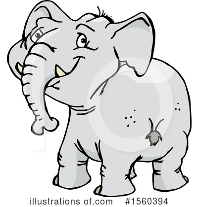 Elephant Clipart #1560394 by Dennis Holmes Designs