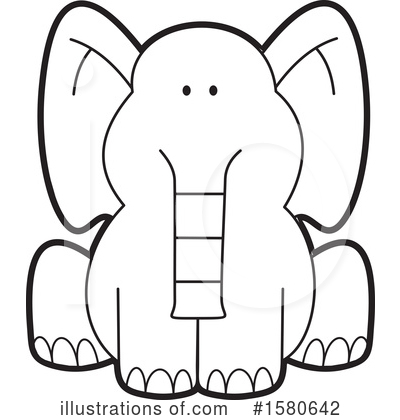 Royalty-Free (RF) Elephant Clipart Illustration by Johnny Sajem - Stock Sample #1580642