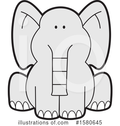 Royalty-Free (RF) Elephant Clipart Illustration by Johnny Sajem - Stock Sample #1580645