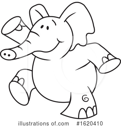 Royalty-Free (RF) Elephant Clipart Illustration by Johnny Sajem - Stock Sample #1620410