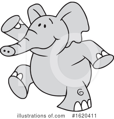 Royalty-Free (RF) Elephant Clipart Illustration by Johnny Sajem - Stock Sample #1620411