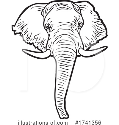 Royalty-Free (RF) Elephant Clipart Illustration by Johnny Sajem - Stock Sample #1741356