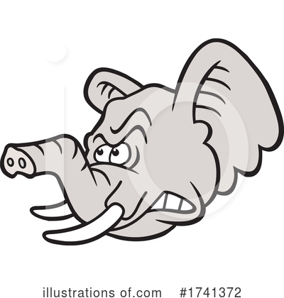 Royalty-Free (RF) Elephant Clipart Illustration by Johnny Sajem - Stock Sample #1741372