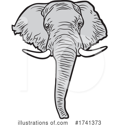 Royalty-Free (RF) Elephant Clipart Illustration by Johnny Sajem - Stock Sample #1741373