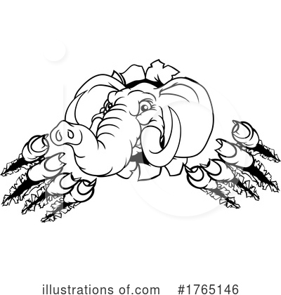 Royalty-Free (RF) Elephant Clipart Illustration by AtStockIllustration - Stock Sample #1765146