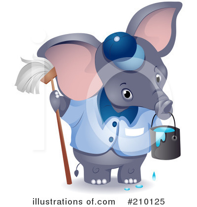 Royalty-Free (RF) Elephant Clipart Illustration by BNP Design Studio - Stock Sample #210125