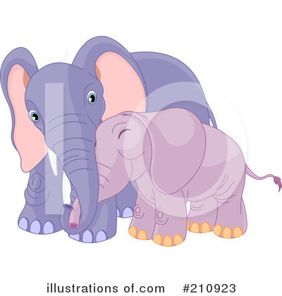Royalty-Free (RF) Elephant Clipart Illustration by Pushkin - Stock Sample #210923