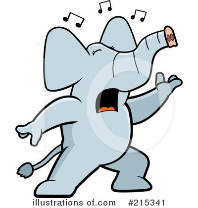 Royalty-Free (RF) Elephant Clipart Illustration by Cory Thoman - Stock Sample #215341