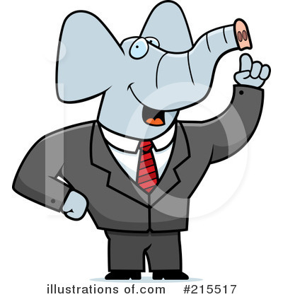 Royalty-Free (RF) Elephant Clipart Illustration by Cory Thoman - Stock Sample #215517