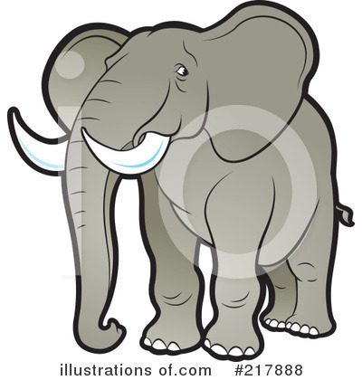 Royalty-Free (RF) Elephant Clipart Illustration by Lal Perera - Stock Sample #217888