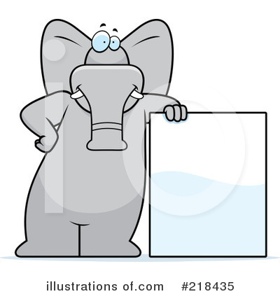 Royalty-Free (RF) Elephant Clipart Illustration by Cory Thoman - Stock Sample #218435