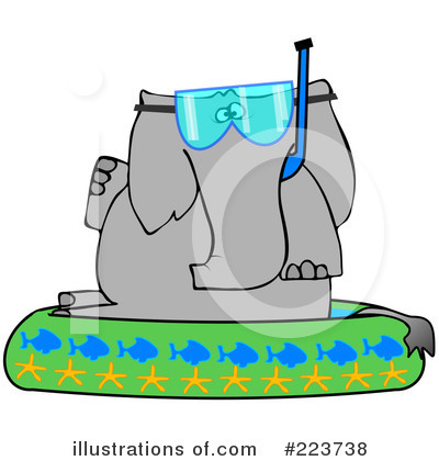 Royalty-Free (RF) Elephant Clipart Illustration by djart - Stock Sample #223738