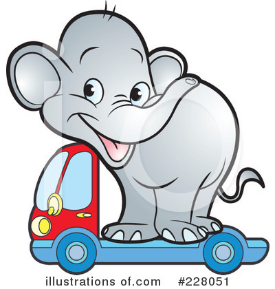 Royalty-Free (RF) Elephant Clipart Illustration by Lal Perera - Stock Sample #228051