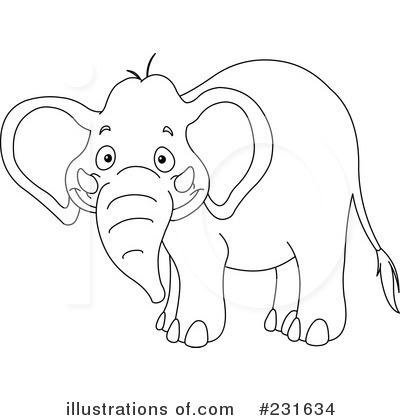 Royalty-Free (RF) Elephant Clipart Illustration by yayayoyo - Stock Sample #231634