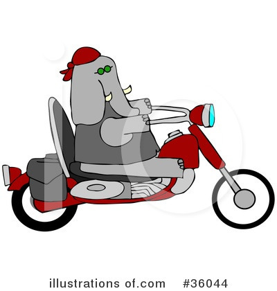 Royalty-Free (RF) Elephant Clipart Illustration by djart - Stock Sample #36044