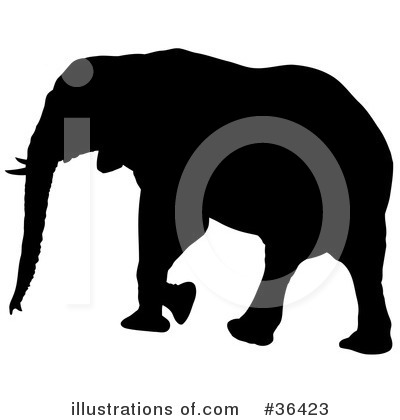 Royalty-Free (RF) Elephant Clipart Illustration by dero - Stock Sample #36423