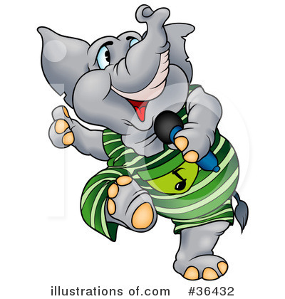 Royalty-Free (RF) Elephant Clipart Illustration by dero - Stock Sample #36432