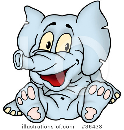 Royalty-Free (RF) Elephant Clipart Illustration by dero - Stock Sample #36433