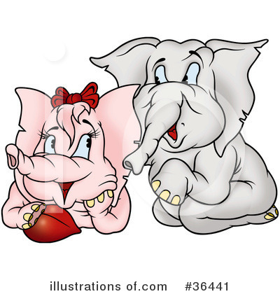 Royalty-Free (RF) Elephant Clipart Illustration by dero - Stock Sample #36441