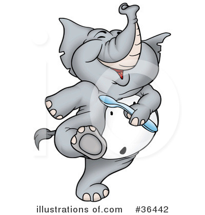 Royalty-Free (RF) Elephant Clipart Illustration by dero - Stock Sample #36442