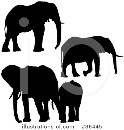 Royalty-Free (RF) Elephant Clipart Illustration by dero - Stock Sample #36445