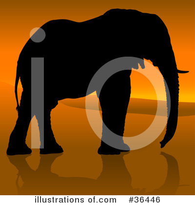 Royalty-Free (RF) Elephant Clipart Illustration by dero - Stock Sample #36446