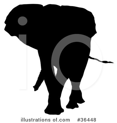 Royalty-Free (RF) Elephant Clipart Illustration by dero - Stock Sample #36448